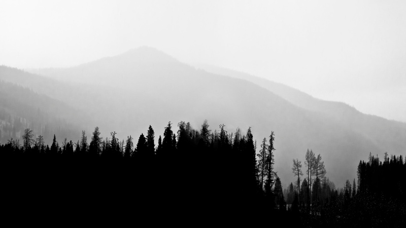 Snethkamp PhotoArt | Black and White | Estes Park Silhouette