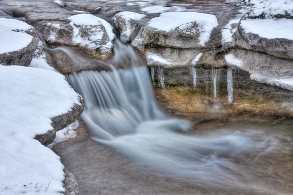 HDR, "Bull Creek", Austin, "snowy Austin", stream, waterfall, photography, photographer, photograph